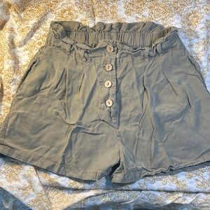 Love Tree High Waist Tan Shorts